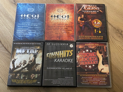 HEVIKARAOKE 1 & 2 + METALLIKARAOKE YM. - DVD PAKETTI- 6x DVD