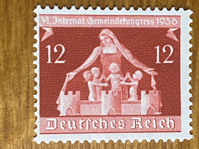 SAKSA REICH 1936 KANSAINVÄLINEN YHTEISÖKONFERENSSI MERKKI**