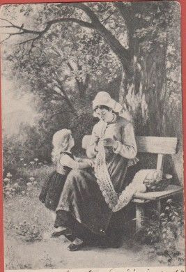 Äiti ja lapsi puistossa - kulk np v 1906