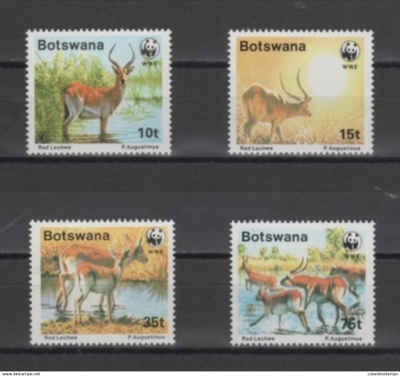 (S0253) BOTSWANA, 1988 (WWF. Red Lechwe) Mi ## 431-434 MNH**