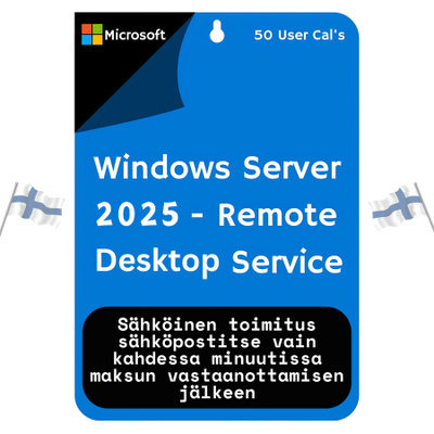 WIndows Server 2025 RDS 50-User CAL's| Aktivointiavain