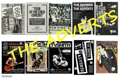 THE ADVERTS -- postikorttisetti  (Upea Lahja!) #1 tv s