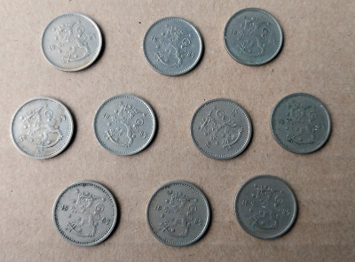 50 penniä 1937 - 10 kpl