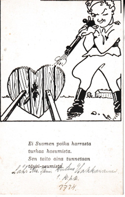 Ei suomen poika harrasta turhaa hosumista.  , e236