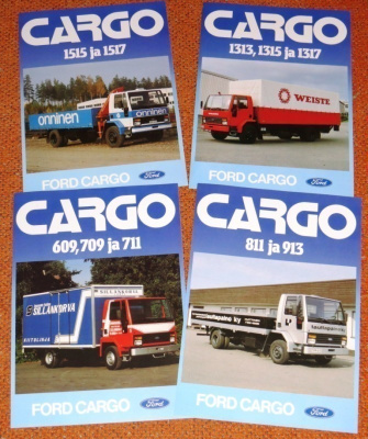 1982 Ford Cargo kuorma-auto esite - 4 kpl - KUIN UUSI