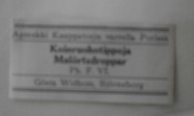 Koinruohotippoja, Apteekki Kauppatorin varrella Porissa