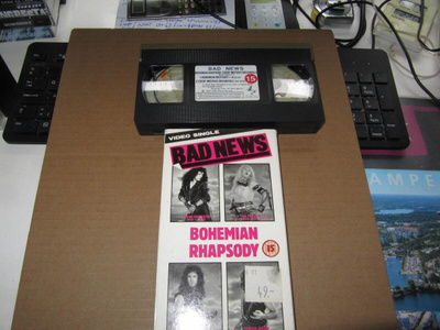 VHS Video Single :  Bad News- Bohemian Rhapsody+1 v.1987