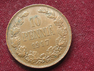 10 penniä 1917 I
