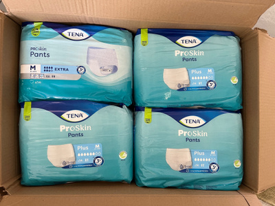 Tena Proskin Pants Plus M (3 pkt) ja Extra M (1 pkt)