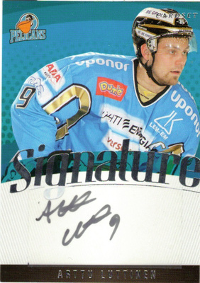 2011-12 Cardset ARTTU LUTTINEN Pelicans Signature nimmari