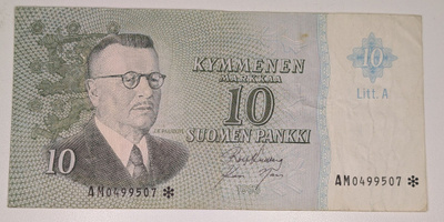 10 Markkaa 1963 Litt. A Tähti AM0499507