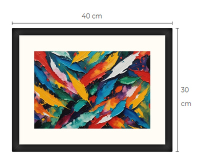 Uusi abstrakti Art Print paspis & kehys 30 cm x 40 cm