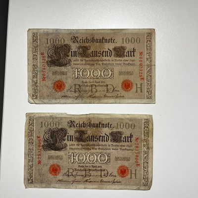 Saksa 1000 Mark 1910 (2kpl)