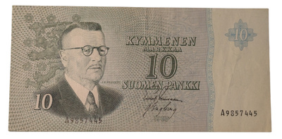 10 Markkaa 1963 ilman Litt A9857445