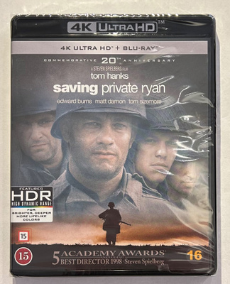 Pelastakaa sotamies Ryan - 4K ULTRA HD + Blu-ray, uusi