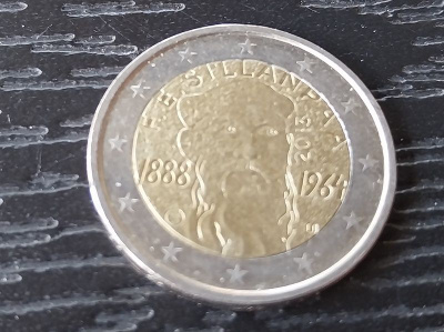 SUOMI Nobel kirjailija F. E. Sillanpää 2€ juhlaraha 2013