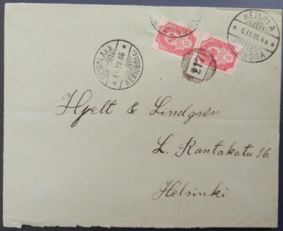 MLK-linja 277, Heinola kk-Kesiö, 1906 kirjeen etusivulla