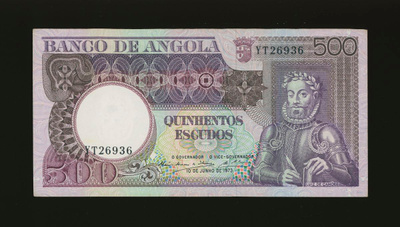 Angola 500 Escudos 1973, P107 XF+