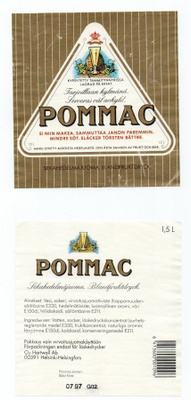 POMMAC Sekahedelmäjuoma. Etiketti  1,5 L