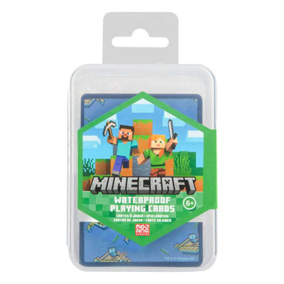 MINECRAFT WATERPROOF PLAYING CARDS	(42 313)	pelikortit