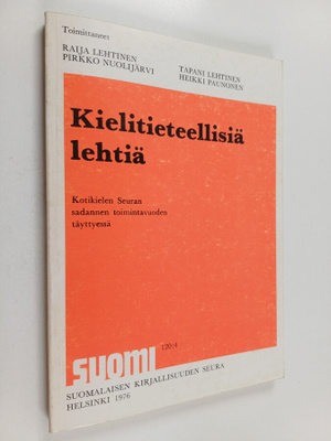 Raija Lehtinen : Kielitieteellisiä lehtiä : Kotikielen Se...