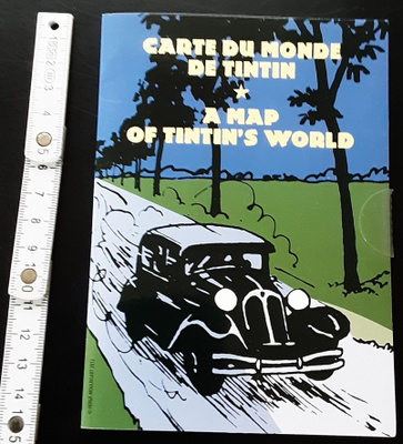 Avaamaton kartta. Tintin auto Edition Atlas keräilysarjasta