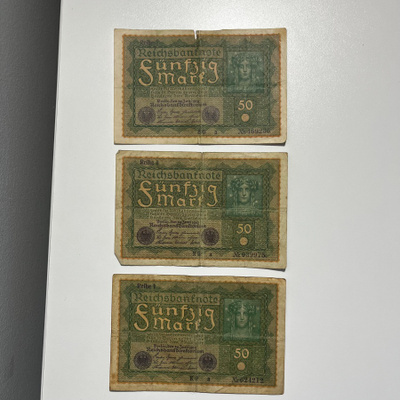 Saksa 50 mark 1919 (3kpl)