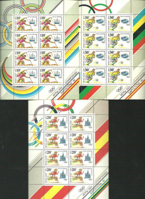 OLYMPIALAISET urheiluaihe 3 arkkia NEUVOSTOLIITTO 1991 **