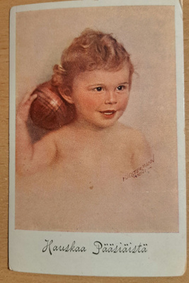 F.J.Ostermann pikkutyttö ja pallo, kulkematon
