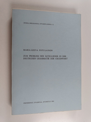Marja-Leena Piitulainen : Zum Problem der Satzglieder in ...