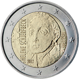 SUOMI 2012 2 € Helene Schjerfbeck 150 vuotta  (pillerissä)