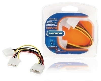 Bandridge Virtajakajakaapeli Molex Ur - 2xMolex Na, 0.15m