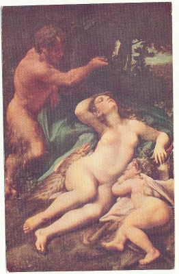 A ALLEGRI da CORREGGIO - "L´Antiope" -vanha kortti