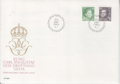 Ruotsi FDC 1987 kuninkaallisia