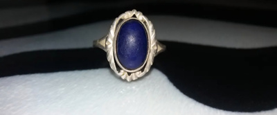 Design Hopeateos Oy, Hopea sormus lapsi lazuli kivi H:TEOS