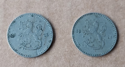 25 penniä 1926 - 2 kpl