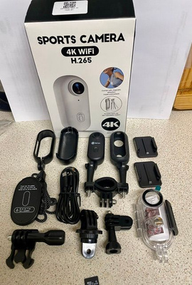 Action kamera ClipCam 4K aktiivipaketilla ja 64Gb kortilla