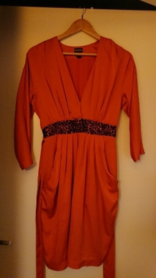 Hm Conscious Collection oranssi mekko 36