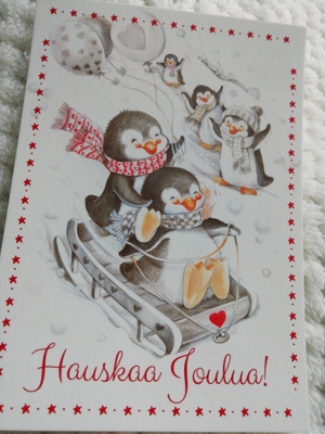 Pingviinit mäenlaskussa *hauskaa joulua*