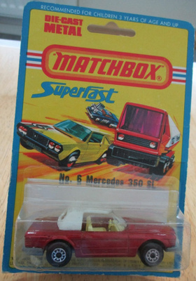 Mercedes-Benz 350 SL Cabriolet Red 1973 MB6 Superfast 1:64