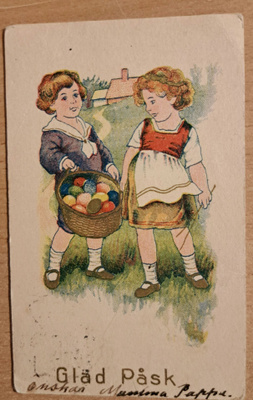 lapsilla munakori,pikkukortti, kulkenut