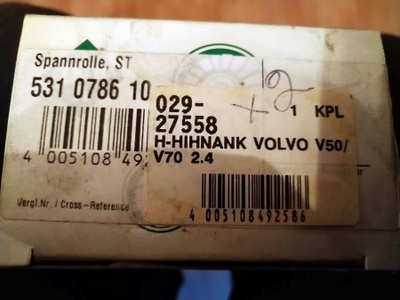Ford, Volvo hammashihnan kiristin INA 531 0786 10