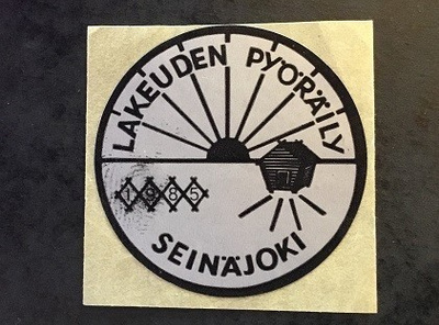 Lakeuden Pyöräily Seinäjoki tarra v. 1985