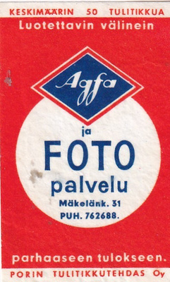 FOTO  palvelu, Agfa, Mäkelänkatu 31  1/14