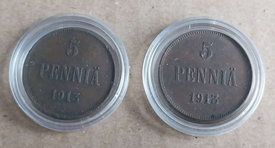 5 penniä 1913