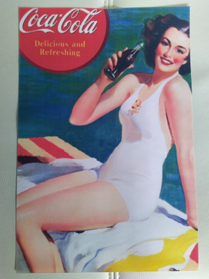 SILKKIKANGASKUVA COCA COLA 20X30CM *UUSI!*