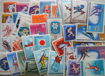 Postimerkki erä - Talviurheilu