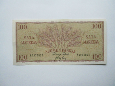 100 markkaa 1957