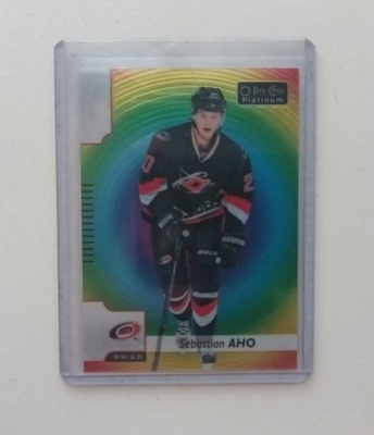 17-18 OPC Platinum Sebastian Aho Rainbow Color Wheel