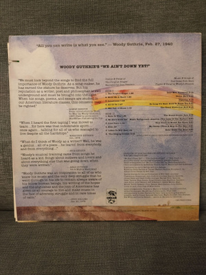 LP Woody Guthrie's we ain't down yet